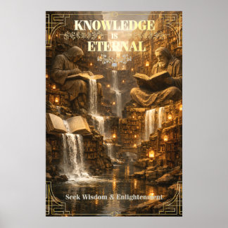 El Conocimiento Es Eterno – Póster de la Bibliotec