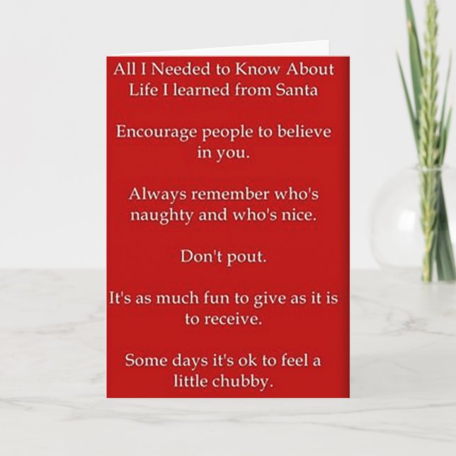 EL CONSEJO ADULTO DE SANTA Y MI AMOR A LOS NAVIDAD (Anverso)