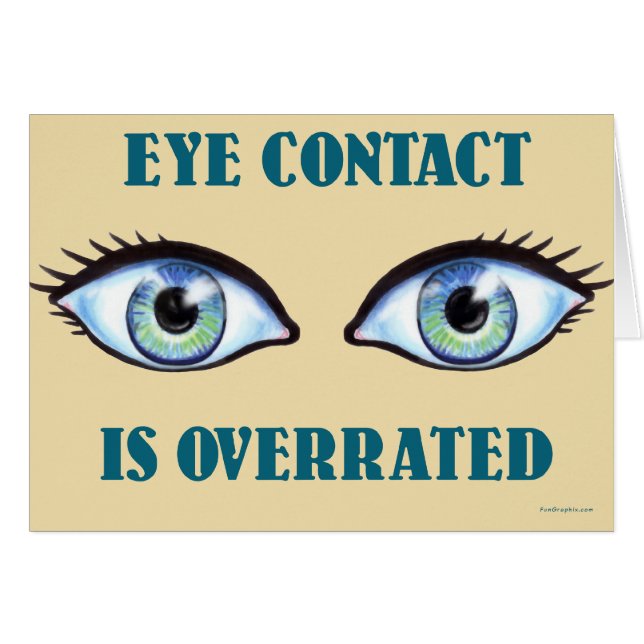 El contacto visual está sobrevalorado (Anverso (Horizontal))