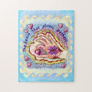 El corazón da el rompecabezas cristiano