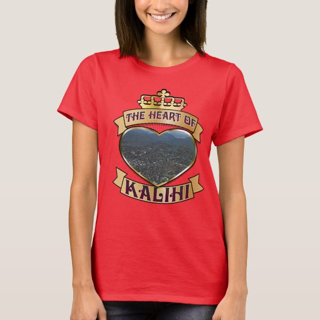 El corazón de la camiseta de las mujeres de Kalihi (Anverso)