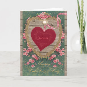 El corazón de la tarjeta del día de San Valentín