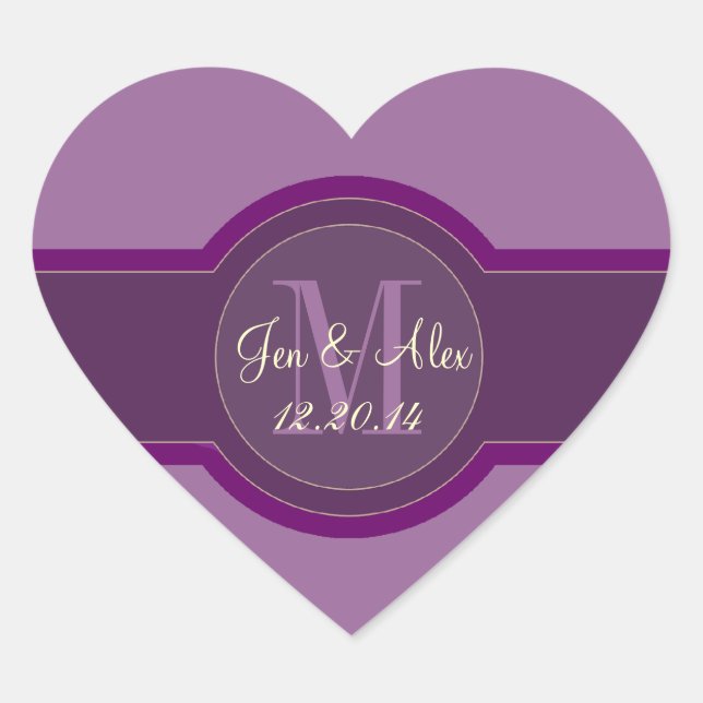El corazón de los Pegatinas favoritos de la boda s (Anverso)