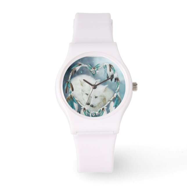 El Corazón De Un Reloj De Arte Usable De Lobo (Anverso)