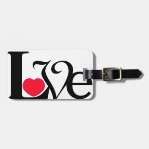El corazón del amor dice la etiqueta de equipaje