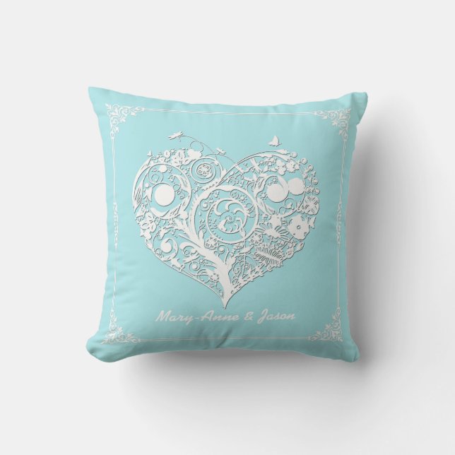 El corazón elegante casa nuevamente la almohada (Anverso)