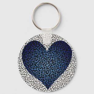 El corazón es un llavero del azul del laberinto