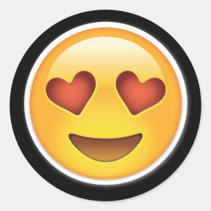 el corazón feliz observa a los pegatinas de la