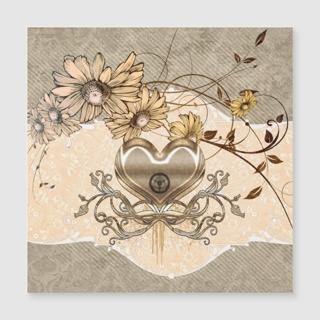 El corazón maravilloso con flores (Anverso)