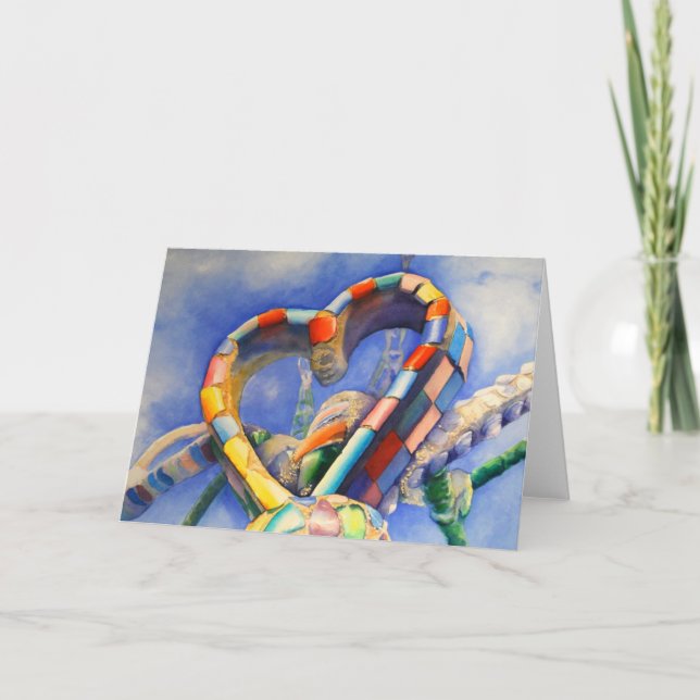 "El corazón tarjeta de felicitación de los vatios" (Anverso)