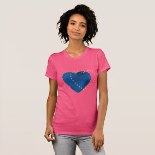 El corazón y los puntos quitaron la camiseta