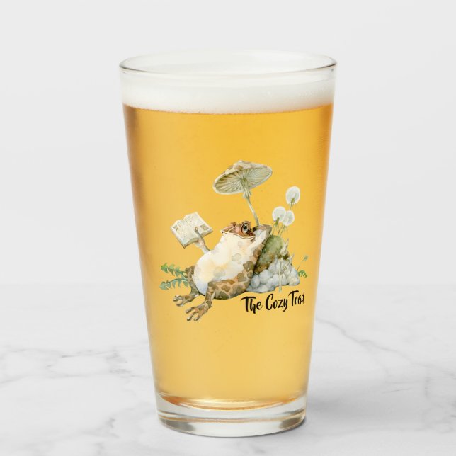 El Cosy Toad Official Merchandise Beer Glass (Anverso (lleno))