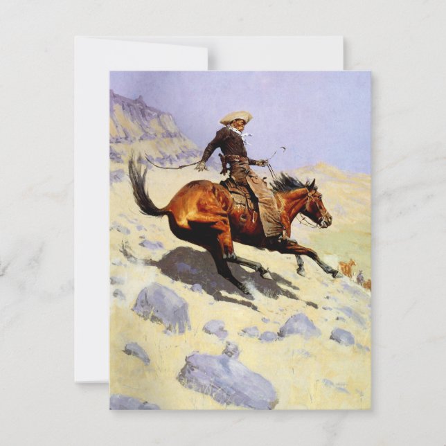 El Cowboy de Remington, militar de caballería de é (Anverso)