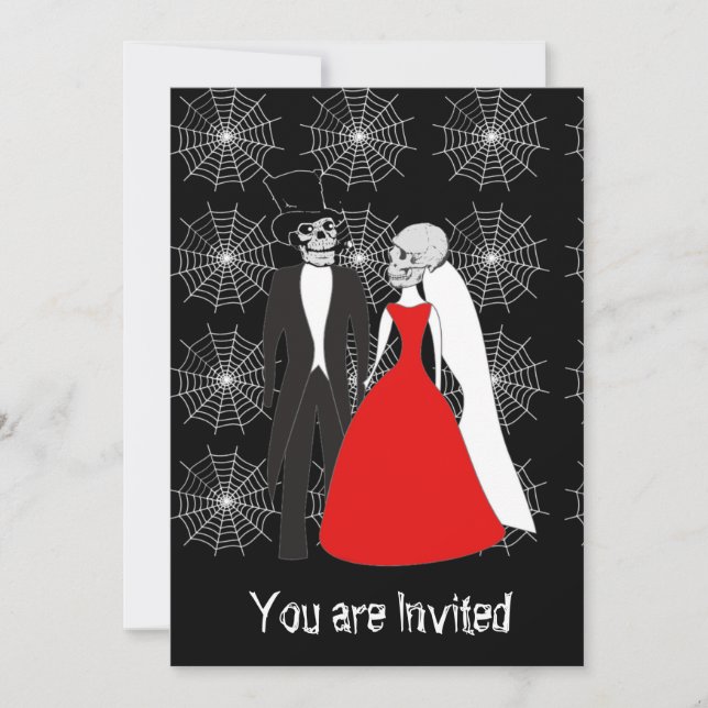 El cráneo de la invitación de la fiesta de Hallowe (Anverso)