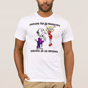El crecimiento viejo es camiseta obligatoria