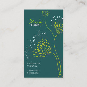 El crisantemo florece la tarjeta de visita floral