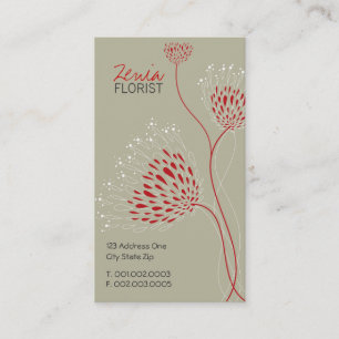 El crisantemo florece la tarjeta de visita floral