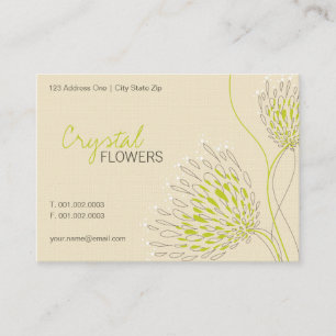 El crisantemo florece la tarjeta de visita floral