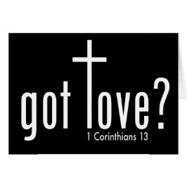 El cristiano "consiguió amor?" Tarjeta doblada