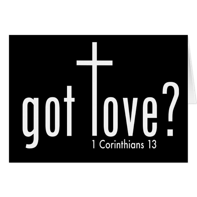 El cristiano "consiguió amor?" Tarjeta doblada (Anverso (Horizontal))