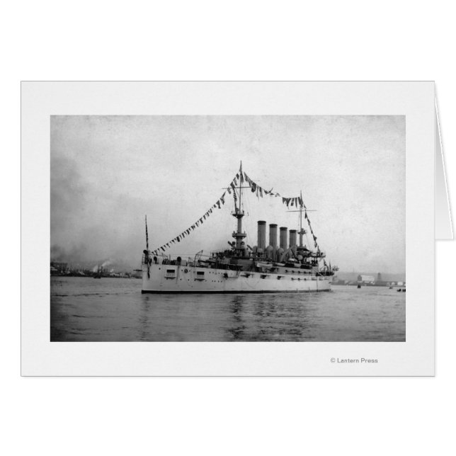 El crucero Washington anclado en el puerto de Seat (Anverso (Horizontal))