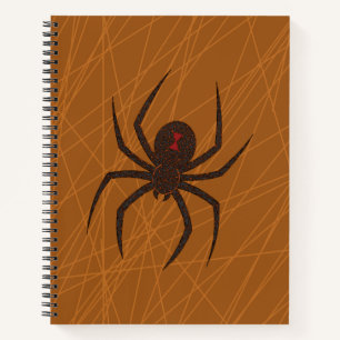 El cuaderno de espiral web de la araña