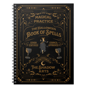 El cuaderno de Gótico espiral de halloween
