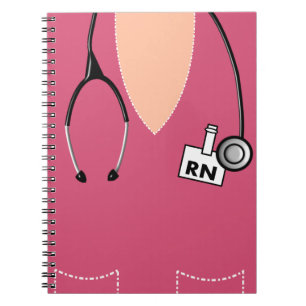 El cuaderno de la enfermera friega rosa superior