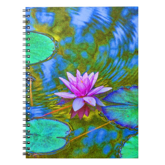 El cuaderno de lirio del cojín de Lotus de (Frente)