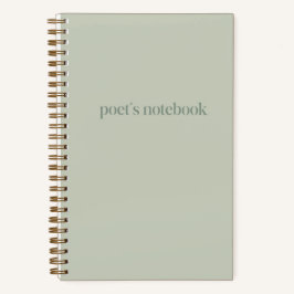 El cuaderno de Sage Green Poet | Monograma