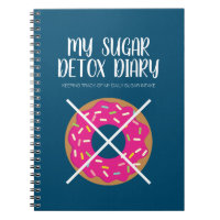El cuaderno del diario del detox del azúcar le
