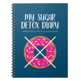 El cuaderno del diario del detox del azúcar le