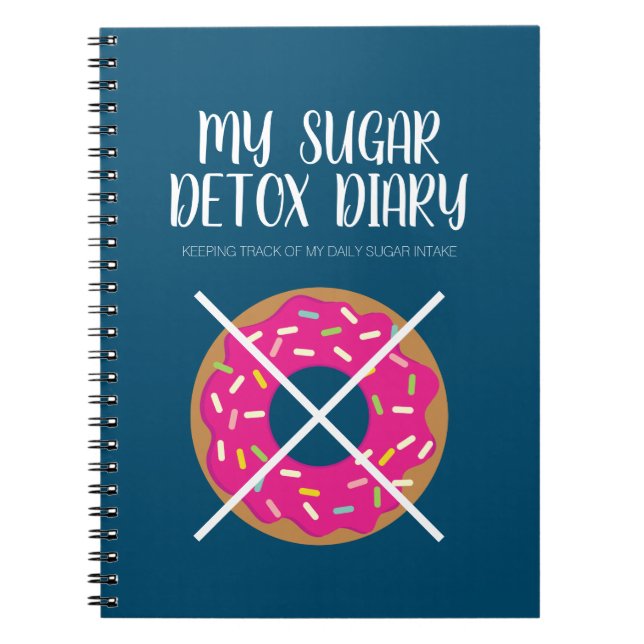 El cuaderno del diario del detox del azúcar le (Frente)