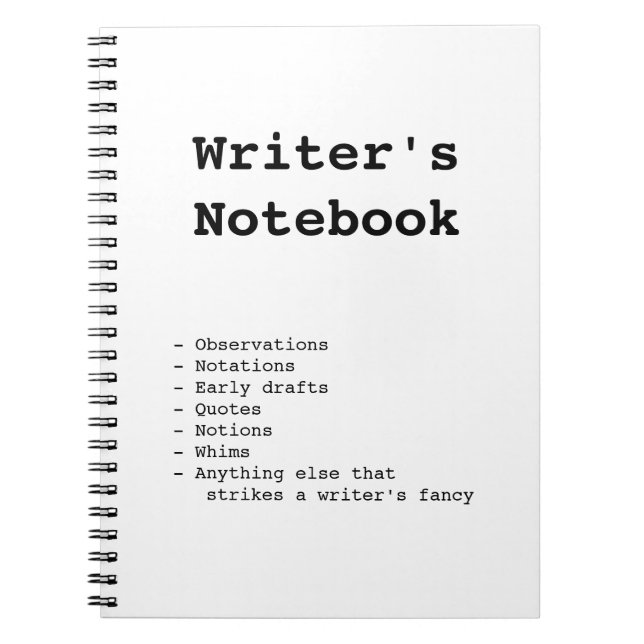El cuaderno del escritor (Frente)