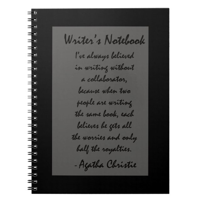 El cuaderno del escritor - Agatha Christie (Frente)