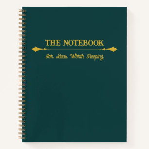 El Cuaderno Diario Minimalista Esmeralda Dorado