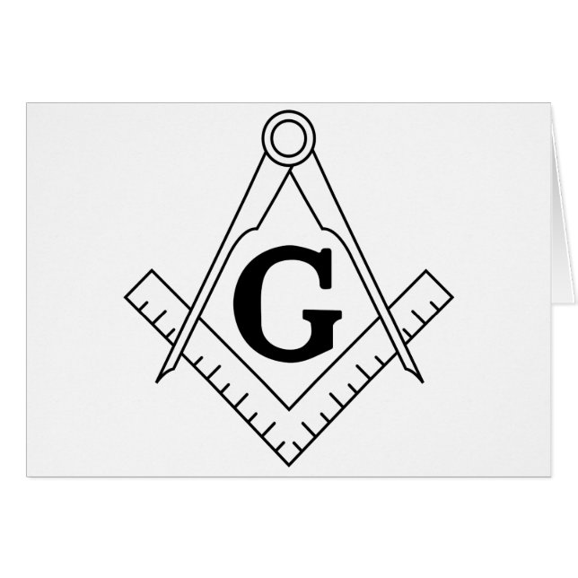 El cuadrado y el símbolo del Freemasonry de los (Anverso (Horizontal))
