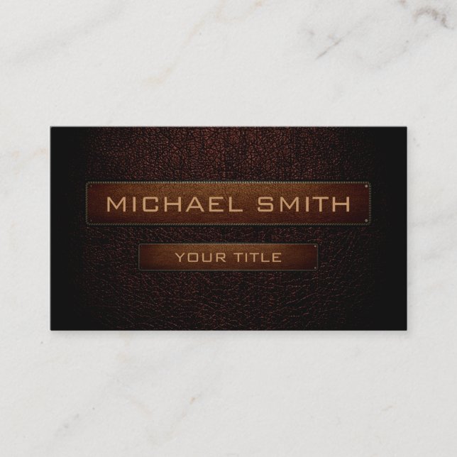 El cuero marrón oscuro se ve marrón etiqueta (Anverso)