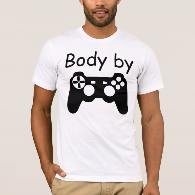 El cuerpo por los videojuegos cupo la camisa (Anverso)