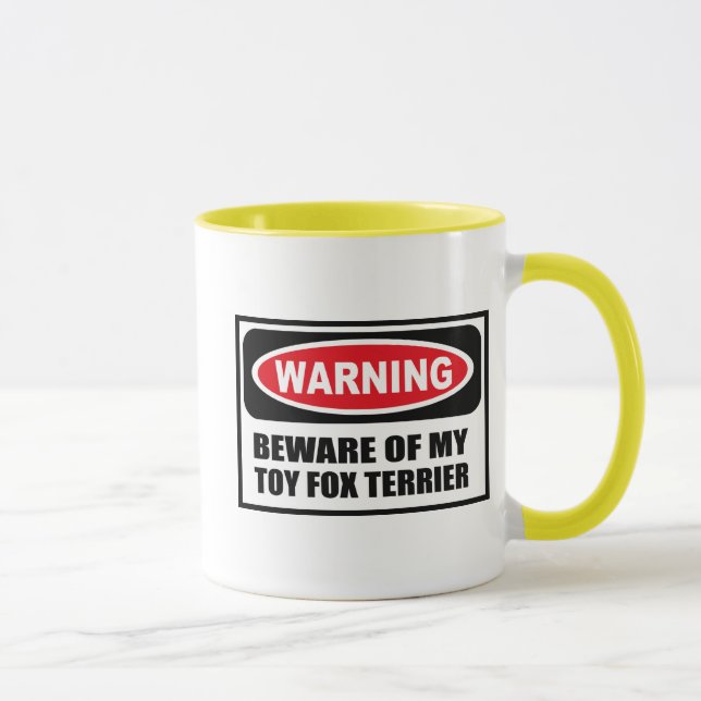 El cuidado SE GUARDA de MI taza del FOX TERRIER (Derecha)