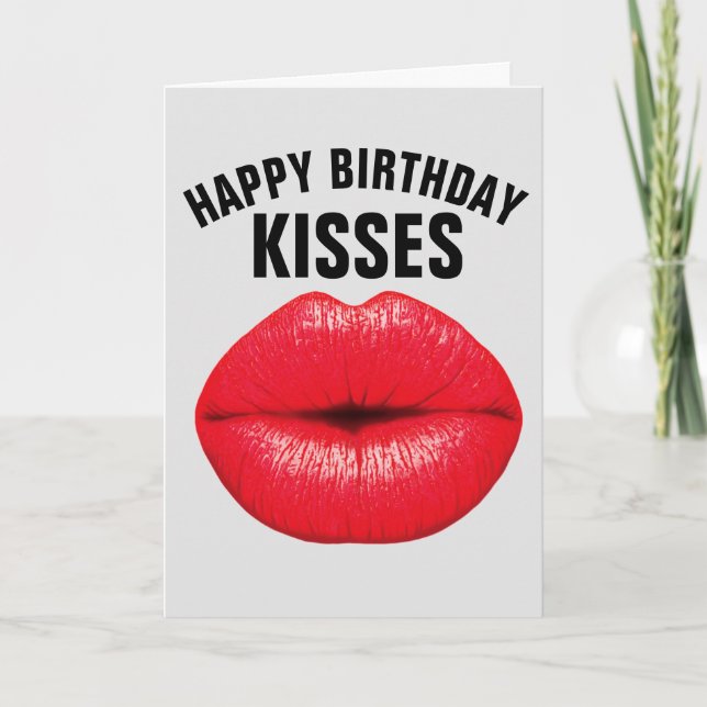 EL CUMPLEAÑOS BESA POR ÉL GRANDES TARJETAS (Anverso)