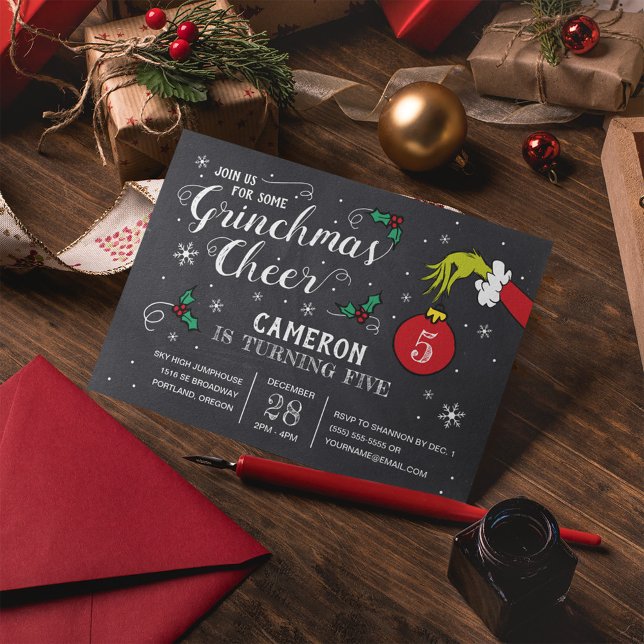 El Cumpleaños de la Pizarra del Grinch (Subido por el creador)