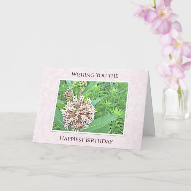 El cumpleaños más feliz - cumpleaños. Tarjeta (Orquídea)