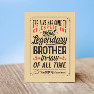 El cuñado más legendario de la tarjeta de tiempo