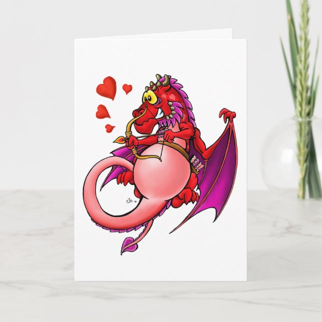 El Cupidragon. de la tarjeta del día de San (Anverso)