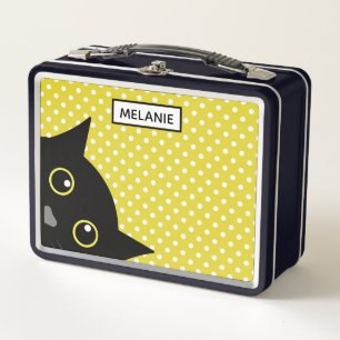 El curioso gato negro amarillo polka punto persona