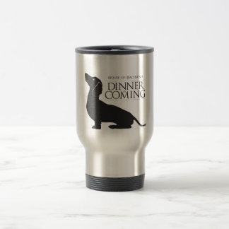El Dachshund "cena de la casa es" taza de café que