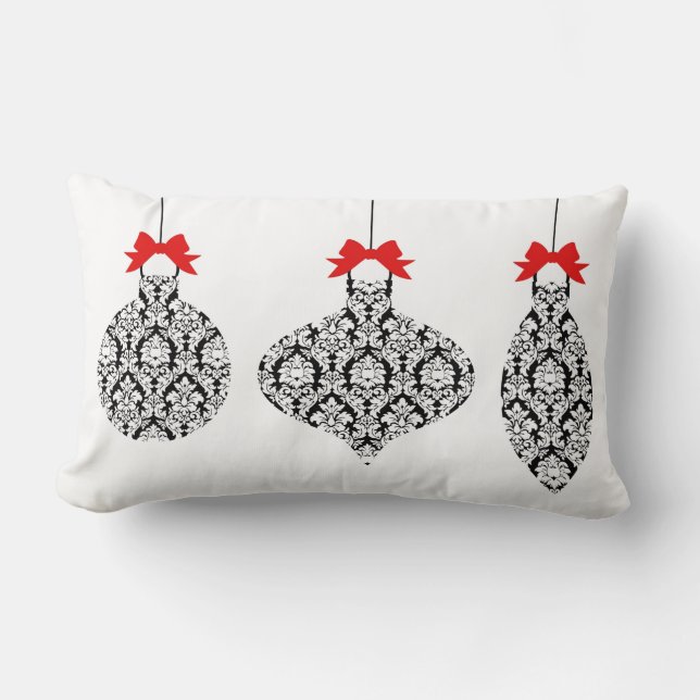 El damasco blanco y negro adorna la almohada del (Anverso)