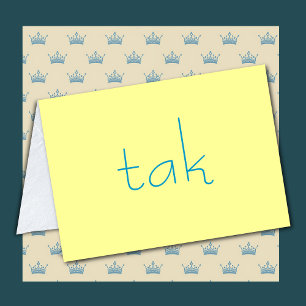 El danés le agradece tarjeta de nota Tak en