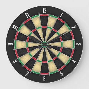 El Dartboard lanza el reloj de pared de los juegos